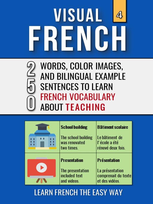 Title details for Visual French 4--Teaching--250 Words, 250 Images, and 250 Examples Sentences to Learn French the Easy Way by Mike Lang - Available